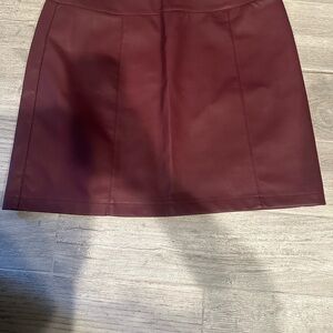 Forever 21 Burgundy Mini Skirt